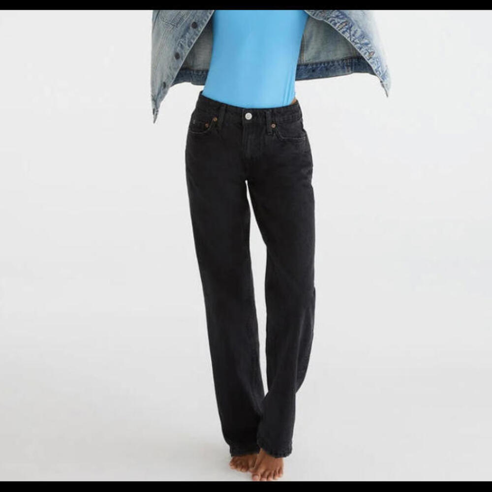 AEROPOSTALE black 90s low rise baggy jeans